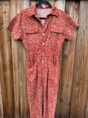Piper & Scoot Floral Button-Front Jumpsuit